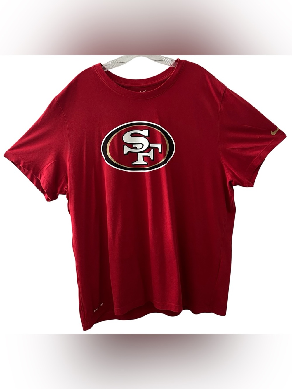 Nike San Francisco 49ers NFL Dri-Fit Short Sleeve T Shirt Red Mens Size XXL